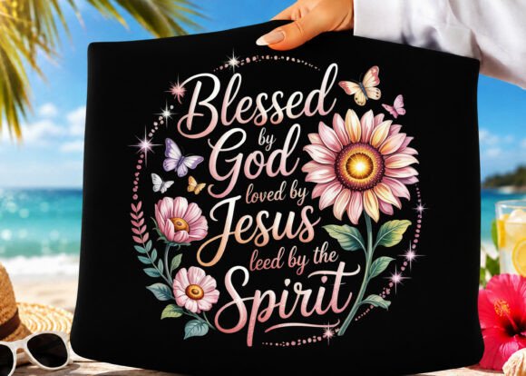 Blessed by God Loved by Jesus Faith Illustrations
