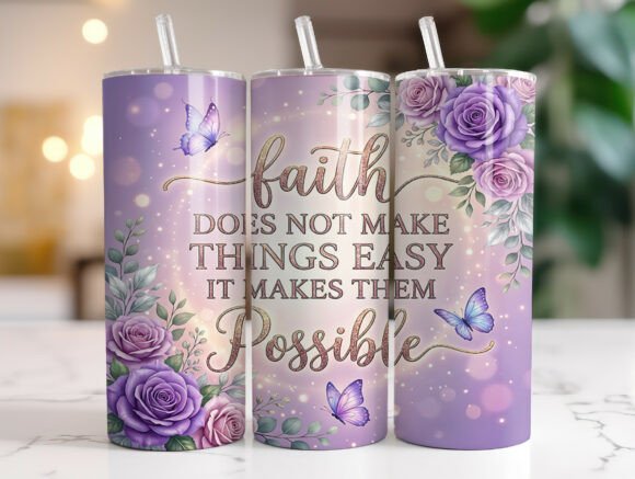 Christian Faith Tumbler Wrap PNG