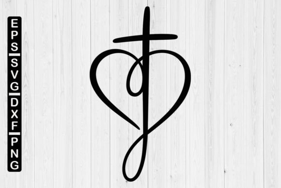 Christian Heart with Cross Svg for Crafts