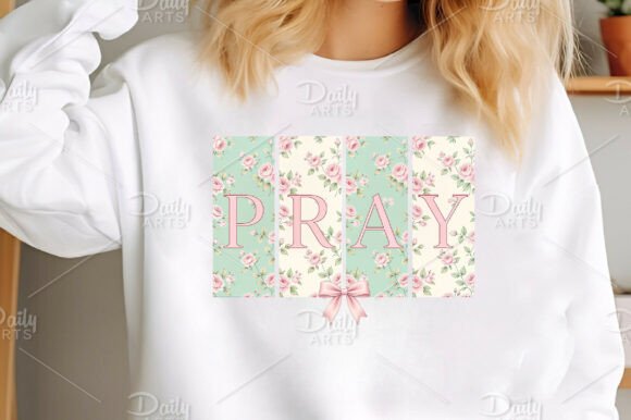 Christian PNG PRAY Floral Illustrations