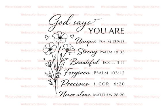Floral Christian Affirmation Cut File for Crafts