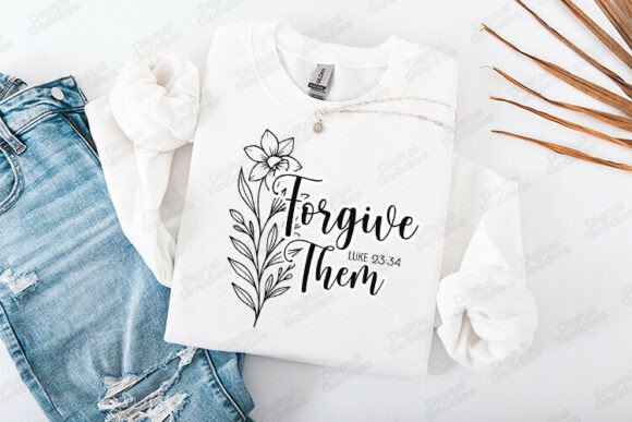 Forgive Them Luke 23 Verse Design T-Shirt Designs
