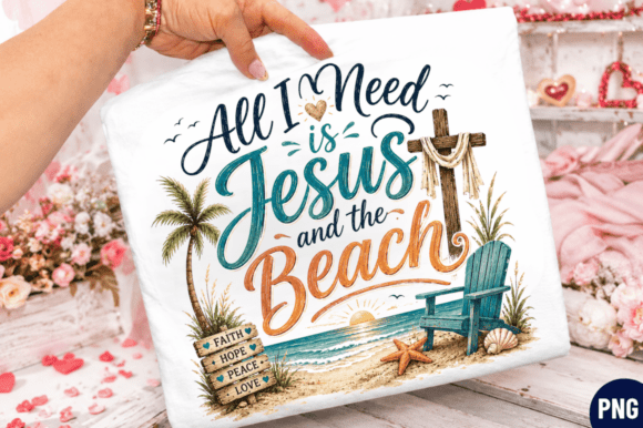 Jesus Beach PNG T-shirt Design