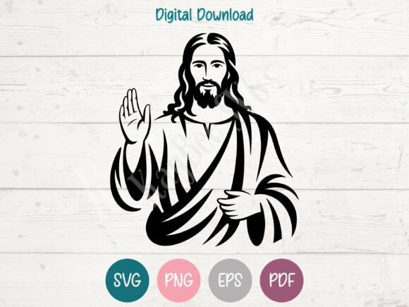 Jesus SVG PNG EPS PDF Design for Crafts