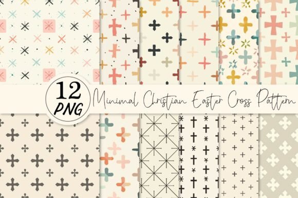 Minimal Christian Easter Cross Pattern