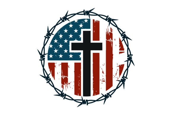 Patriotic Cross American Faith T-Shirt Designs