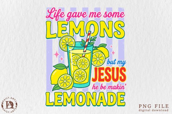 Preppy Christian Jesus Lemon Lemonade Illustrations