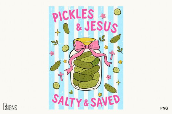 Preppy Christian Pickles Jesus PNG Illustrations