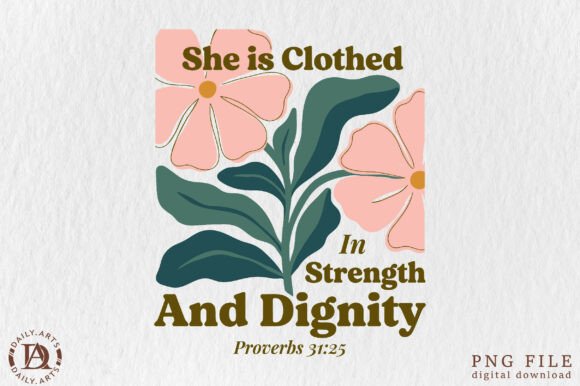 Retro Christian Floral Sublimation PNG