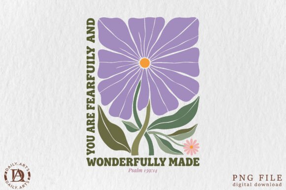 Retro Purple Lavender Christian Png for Branding