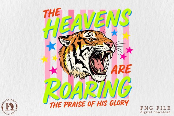 Retro Tiger Christian Jesus Faith PNG