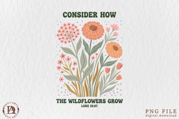 Retro Wildflower Meadow Illustrations