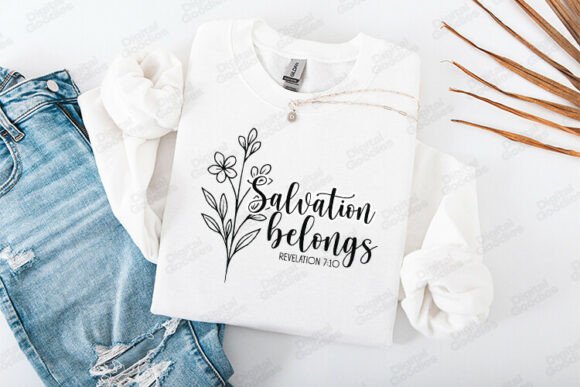 Salvation Belongs Bible Verse Design