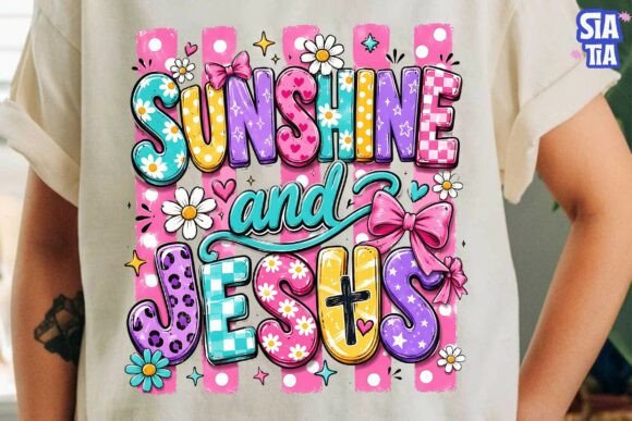 Sunshine and Jesus PNG Illustration
