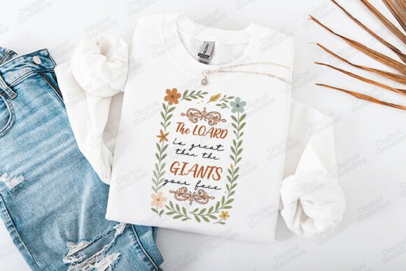 The Lord is Greater Faith Quote Art: T-Shirt Designs