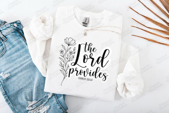 The Lord Provides Bible Verse Design T-Shirt Designs